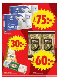 ICA Nära reklamblad vecka 43 Sida 7: Toalettpapper €75,00, Pinsa €60,00