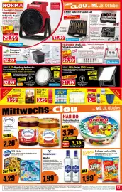 Norma Prospekt woche 44 Seite 13: Lorenz Erdnuss Locken €1,99, Domestos WC Stein €4,29