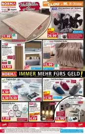 Norma Prospekt woche 44 Seite 14: Organizerbox €6,99, Bella casa Luxus-Pelzimitat-Decke €15,99