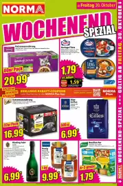 Norma Prospekt woche 44 Seite 15: Knorr Bouillon Pur €1,79, Sheba Katzen Nassnahrung €16,99