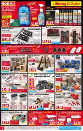 Norma Prospekt woche 44 Seite 2: Kraft Gartenbauschrauben TX €7,99, Kraft Hammer/Beil €8,99