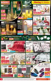 Norma Prospekt woche 44 Seite 4: Bella casa XXL-Flauschdecke €17,99, Bella casa Wachstuch Tischdecke €4,99