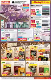 Norma Prospekt woche 44 Seite 5: Premium-Rollenbox €8,99, Thermo-Interlock-Boxspringbett-Spannbettuch €9,99