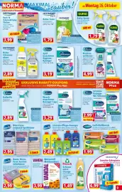 Norma Prospekt woche 44 Seite 9: Saubermax Bunte Micro-faser Spezial-schwämme €2,99, Duft-Müllbeutel multiTEC €1,99