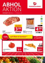 Transgourmet Flugblatt woche 44 Seite 1: Hokkaidokürbis Kl.1 €1,69, Quality Karotten Kl.1 €0,93