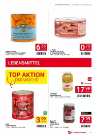 Transgourmet Flugblatt woche 44 Seite 21: Happy Frucht Pfirsichhälften in Wasser €6,35, Economy Maiskölbchen €17,99