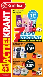 Kruidvat folder week 43 Pagina 1: Kruidvat Fa deodorant en douche M.u.v. grootformaten. ALLES VOOR 1.50 PER STUK ACTIE!KRANT