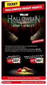 Kruidvat folder week 43 Pagina 3: TICKET HALLOWEEN FRIGHT NIGHTS WALIBI ALLOWEE FRIGHT NIGHTS BACK TO REALITY LAATSTE KANS