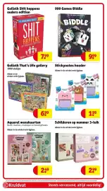 Kruidvat folder week 43 Pagina 78: Shit happens ouders edition €7,99, Biddle €9,99