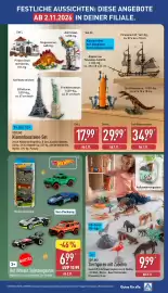 Aldi Nord Prospekt woche 44 Seite 28: TOYLINO Tierfiguren mit Zubehör €9,99, Hot Wheels Spielzeugautos €6,99