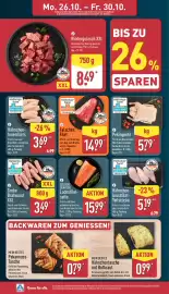 Aldi Nord Prospekt woche 44 Seite 4: Falsches Filet €14,99, GOLDEN SEAFOOD Lachsfiletseite €15,99