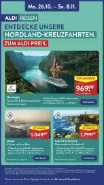 Aldi Nord Prospekt woche 44 Seite 43: Norwegen Fjordzauber & Mittsommerträume €969,00