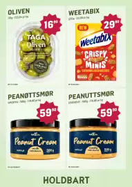 Holdbart kundeavis uke 43 Side 3: Taga Oliven Mammut €16,90, Weetabix Crispy Minis Caramelised Biscuit €29,90