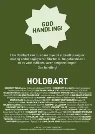 Holdbart kundeavis uke 43 Side 8: GOD HANDLING! Hos Holdbart kan du spare mye på et bredt utvalg av mat og andre