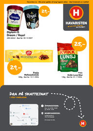Havaristen kundeavis uke 43 Side 4: Freia Kvikk Lunsj Biter €25,00, Diplom-IS Dream / Royal €29,00