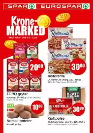 Spar kundeavis uke 43 Side 1: Gilde/Leiv Vidar kjøttpølse €30,00, Dr Oetker Ristorante €30,00