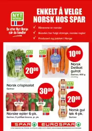 Spar kundeavis uke 43 Side 2: Gartner Delikat gulrot €10,00, Gartner norsk gul løk €20,00