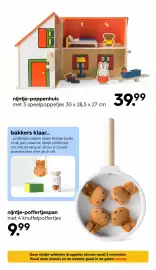 HEMA folder Pagina 36: Nijntje-poppenhuis €39,99, Nijntje-poffertjespan met 4 knuffelpoffertjes €9,99