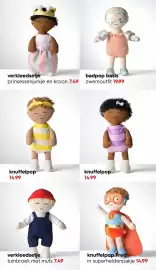 HEMA folder Pagina 40: Verkleedsetje prinsessenjurkje en kroon €7,49, Knuffelpop €14,99