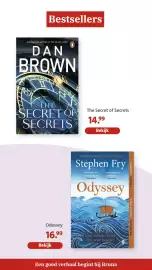 Bruna folder week 43 Pagina 20: Dan Brown The Secret of Secrets €14,99, Stephen Fry Odyssey €16,99