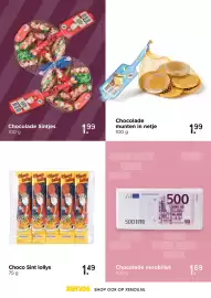 Xenos folder Pagina 40: Chocolade Sintjes €1,99, Chocolade munten in netje €1,99