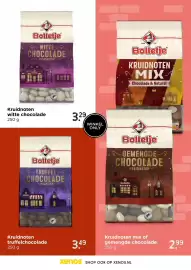 Xenos folder Pagina 43: Kruidnoten truffelchocolade €3,49, Kruidnoten witte chocolade €3,29