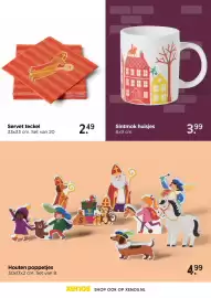 Xenos folder Pagina 9: Sintmok huisjes €3,99, Servet teckel €2,49