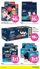 Ranzijn folder Pagina 11: Felix soup time €2,79, Felix tasty shreds €15,00