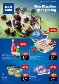 KONSUM Prospekt woche 43 Seite 1: Rotkäppchen Sekt, Fruchtsecco oder Alkoholfrei €2,99, Milka Schokolade €0,99
