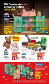 Lidl Prospekt Seite 20: LUPILU Fahrzeug €9,99, STEIFF Kuscheltier €14,99
