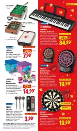 Lidl Prospekt Seite 29: LUPIBLOX Junior Bausteinebox €14,99, CRIVIT Sisal-Dartscheibe mit Pfeilen €19,99
