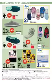 Catalogue E.Leclerc | Nos promos du moment page 78: Tissaia Ballerine Femme €4,86, Champion Mule Homme €13,99