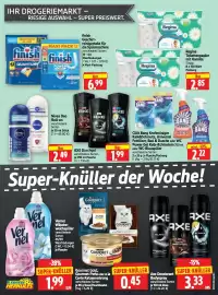 Edeka Herkules Prospekt woche 43 Seite 18: AXE Duschgel €1,99, Finish Geschirrreinigertabs €6,99