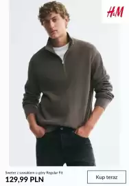 H&M gazetka tydzień 42 Strona 2: Sweter z suwakiem u góry Regular Fit H & M €129,99
