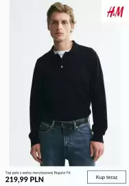 H&M gazetka tydzień 42 Strona 6: H&M Top polo z wełny merynosowej Regular Fit €19,99