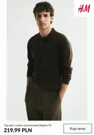 H&M gazetka tydzień 42 Strona 9: Top polo z wełny merynosowej Regular Fit H & M €219,99