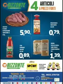 Volantino Orizzonte Supermercati Pagina 16: Rummo pasta di semola €1,39, Salsiccia di suino €5,90