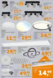 Globus Baumarkt Prospekt woche 43 Seite 5: LED Panel „SLIM“ €19,99, LED Deckenleuchte „Shining Jupiter“ €34,99