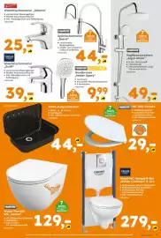 Globus Baumarkt Prospekt woche 43 Seite 7: PRIMASTER Wand-Tiefspül WC „Cerma“ €129,00, Stahl-Ausgussbecken €44,00