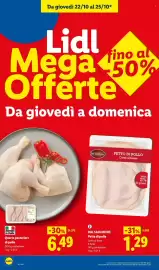Volantino Lidl settimana 43 Pagina 2: Quarto posteriore di pollo €6,49, Dal Salumiere Petto di pollo €1,29