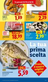 Volantino Lidl settimana 43 Pagina 9: GASTRONOMIA DI MARE Orata eviscerata €5,59, Fettine di vitello €18,99