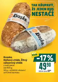 Billa leták týden 43 Strana 8: Kvasko dýňový chléb žitný celozrnný chléb €49,90