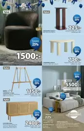 JYSK reklamblad Sida 19: ANDRUP loungestol €1.500,00, KARLEBJERG hörnbord €225,00