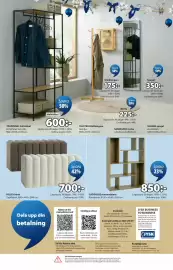JYSK reklamblad Sida 23: TRAPPEDAL hallmöbel €600,00, GADEHUSE rumsavdelare €850,00