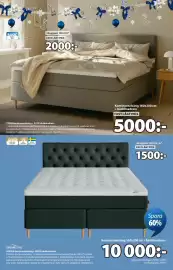 JYSK reklamblad Sida 4: Sänggavel 160x115 cm €1.500,00, SOKNA kontinentalsäng + BRYA bäddmadrass €10.000,00