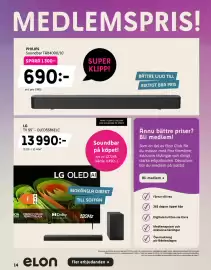 Elon reklamblad Sida 14: LG TV 55” - OLED55B6ELC €13.990,00, PHILIPS Soundbar TAB4000/10, Medlemspris €1.990,00