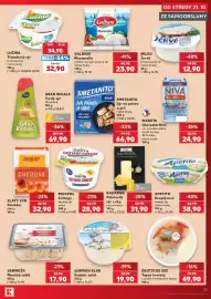 Kaufland leták týden 43 Strana 21: Madeta Jihočeská Niva €24,90, Gurmán klub švejkův salát €19,90