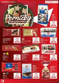 Kaufland leták týden 43 Strana 35: Weiss kulaté perníky €59,90, Coppennrath sušenky spekulatius čokoládové €39,90