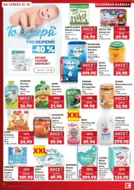 Kaufland leták týden 43 Strana 44: Nibo sprchový gel €59,90, Kiddylicious dětské křupky zelenina/zelenina a sýr €24,90