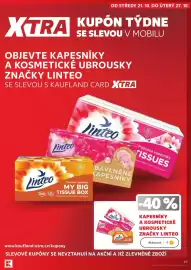 Kaufland leták týden 43 Strana 45: Linteo kapesníky a kosmetické ubrousky